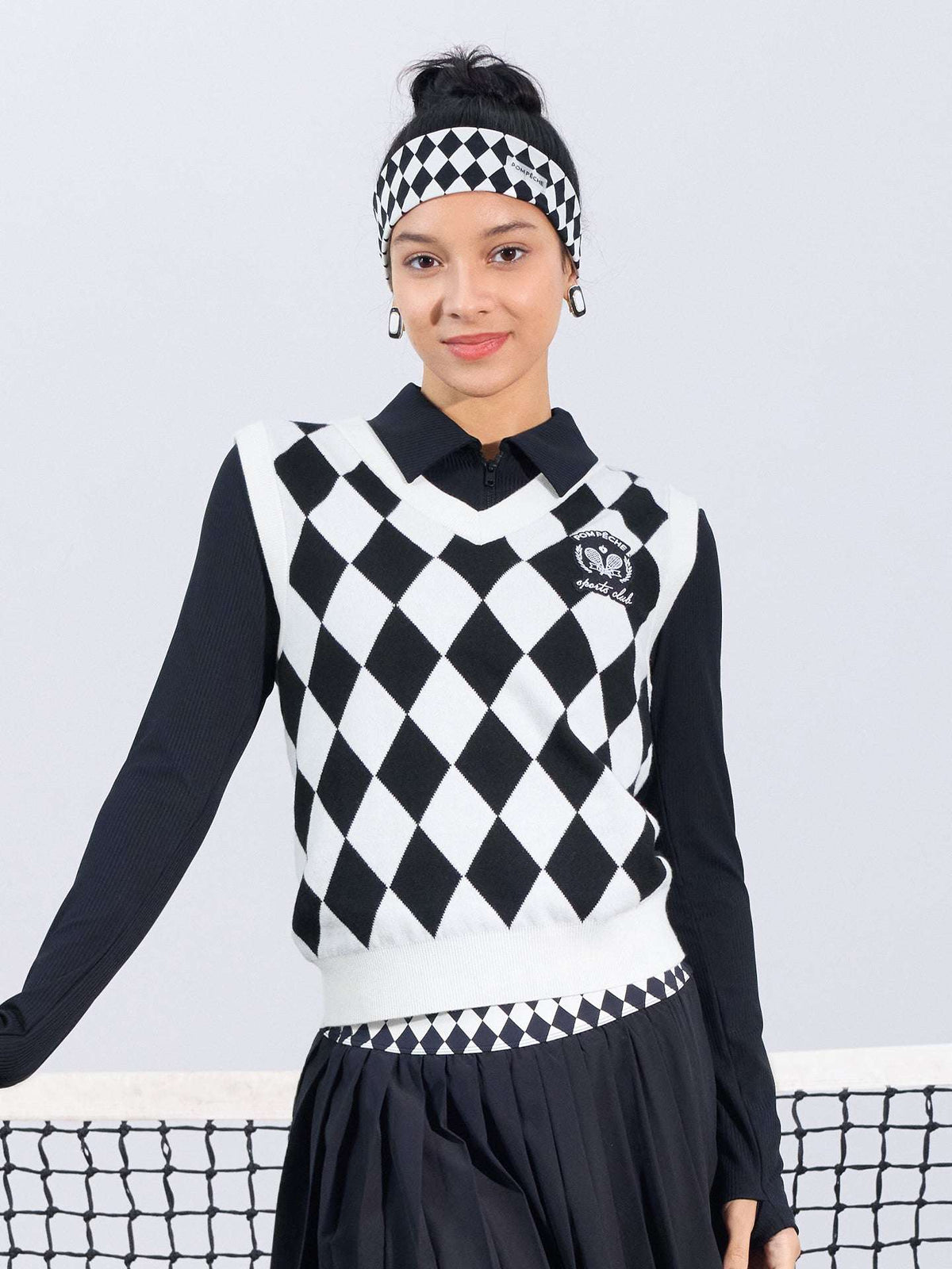 GRETCHED Wool Sweater Vest - Checkerboard
