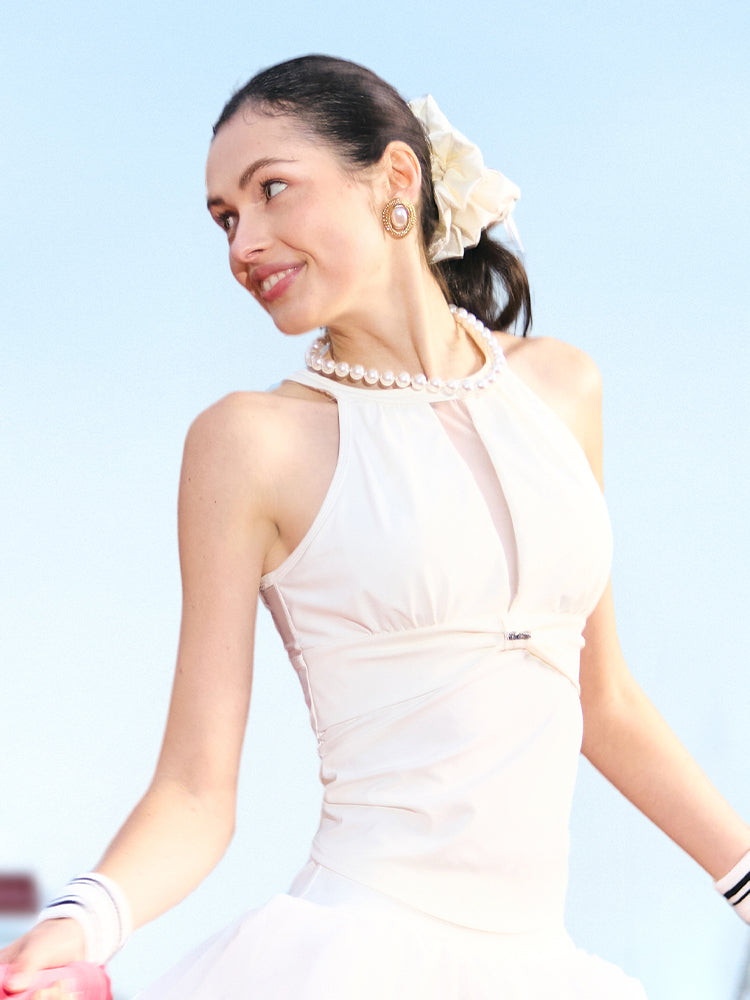 AURORA BOW SCRUNCHIE - Paris White