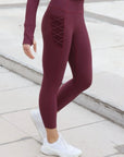 SCULPTING RIB™ Skirted Tennis Leggings - Red