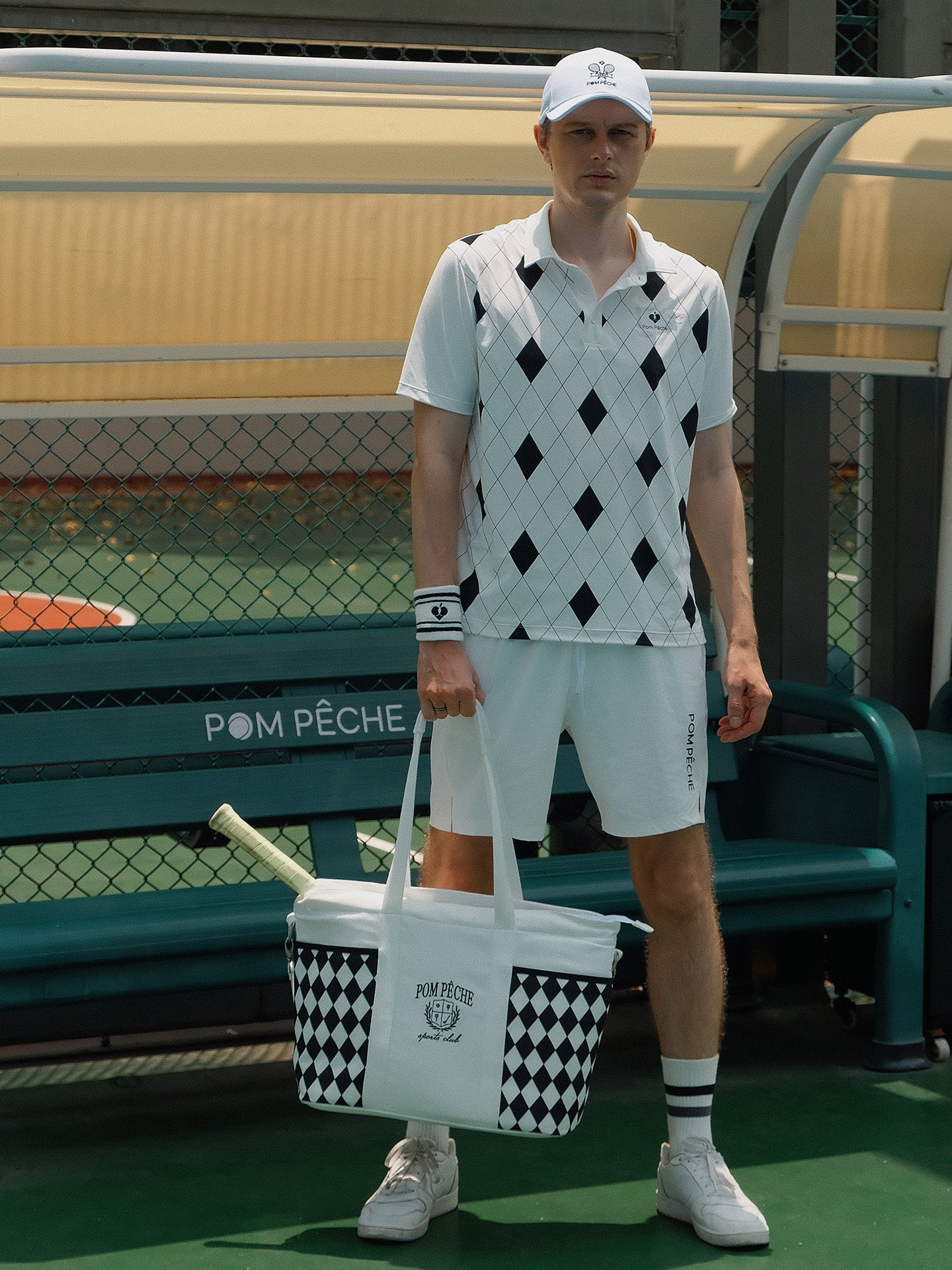 MALCOLM Ivy League Tennis Bag - Red Checkerboard