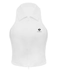 Tennis Zip Tank Top - White