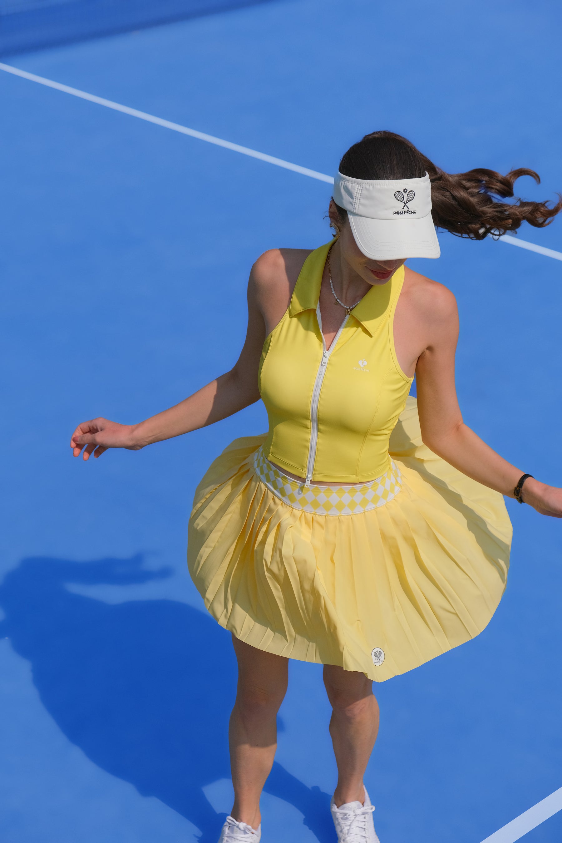 CANARY Yellow Pleated 2-in-1 Tennis Skirt