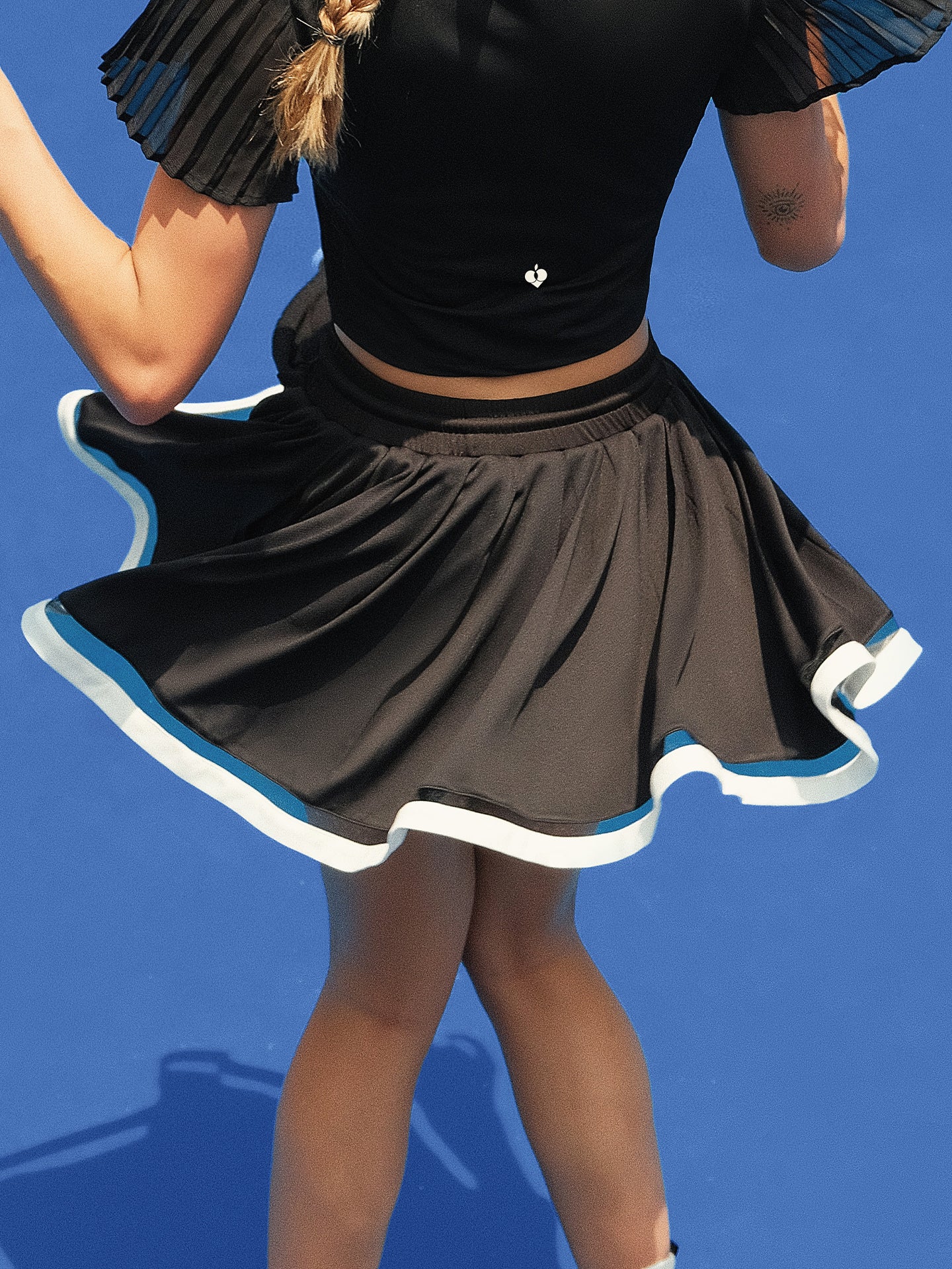 DOLORES Mesh Tennis Skirt - Chanson Black