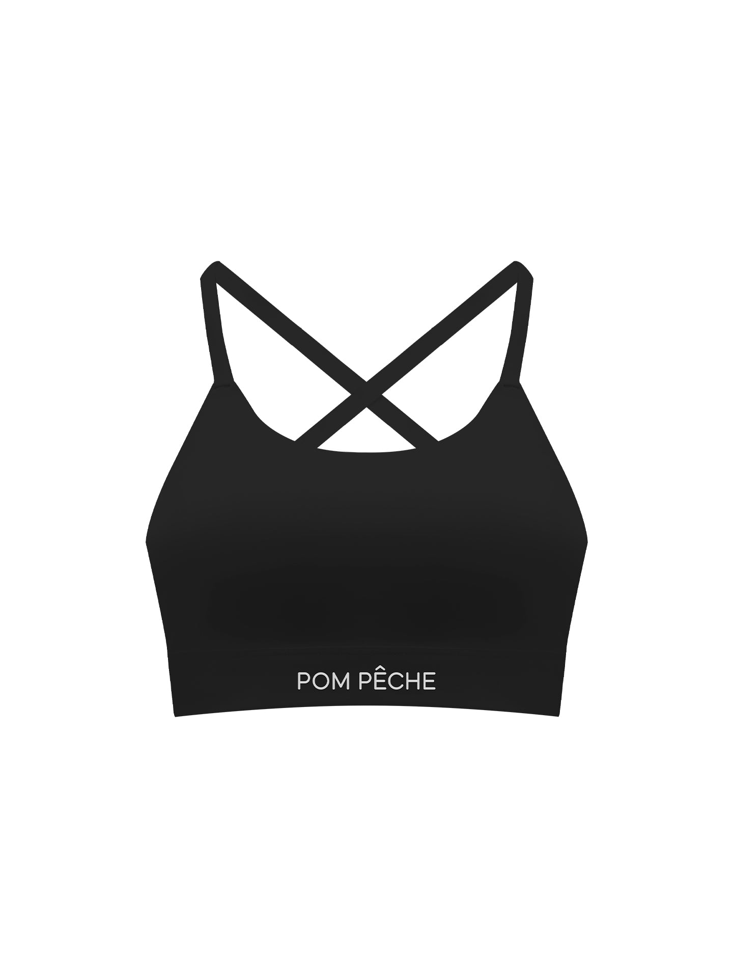 LILITH Cross-Back Active Tank Top with Built-in Bra - Chanson Black
