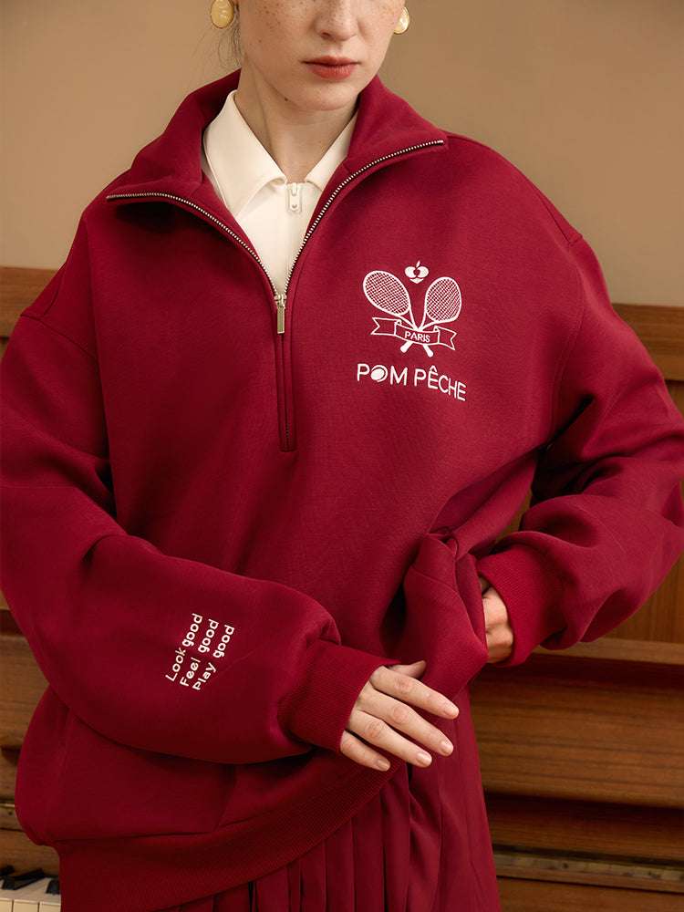 Rudo Unisex Burgundy Red Hoodie