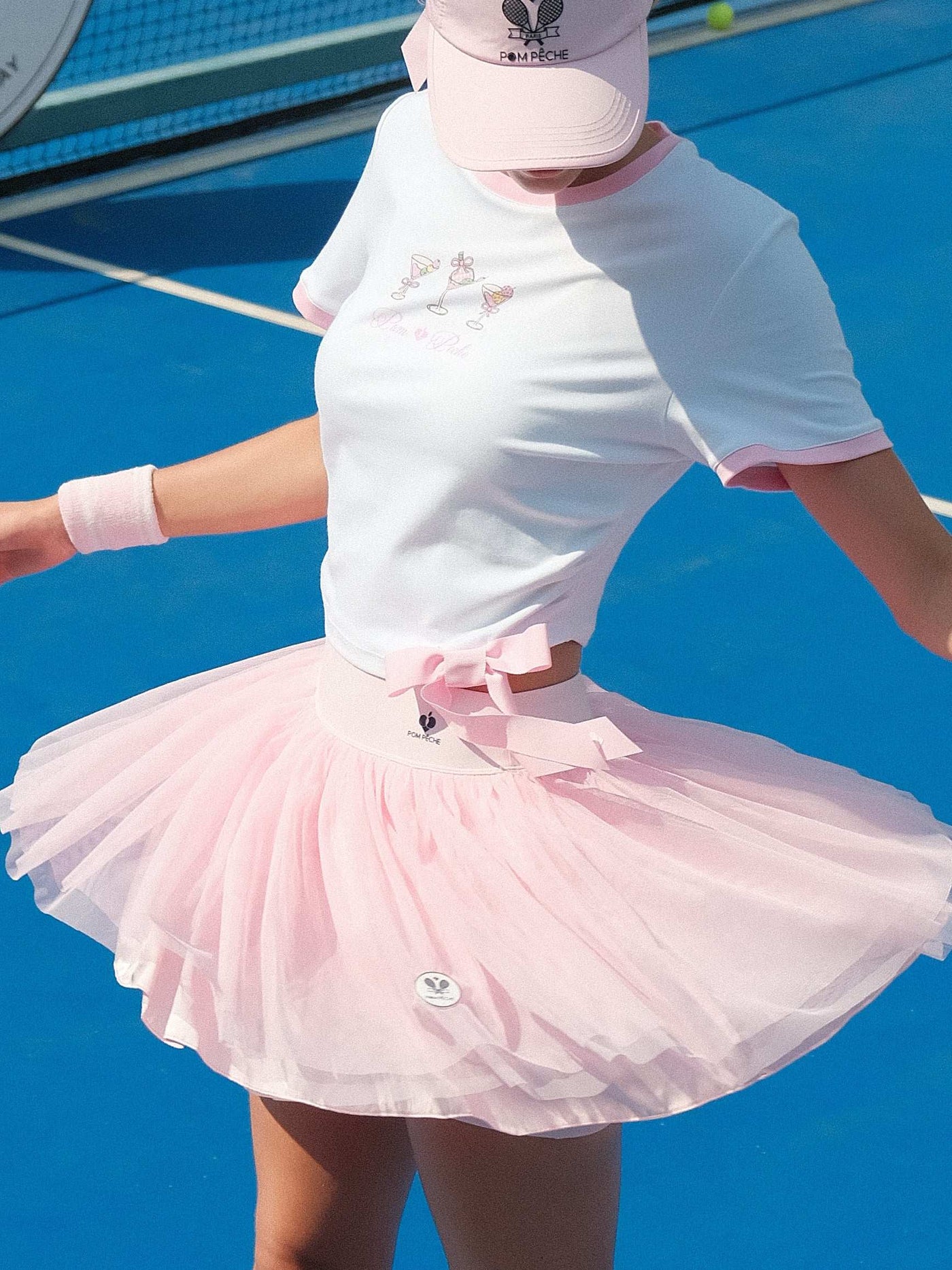 Pink Tulle Puff Tennis Skirt