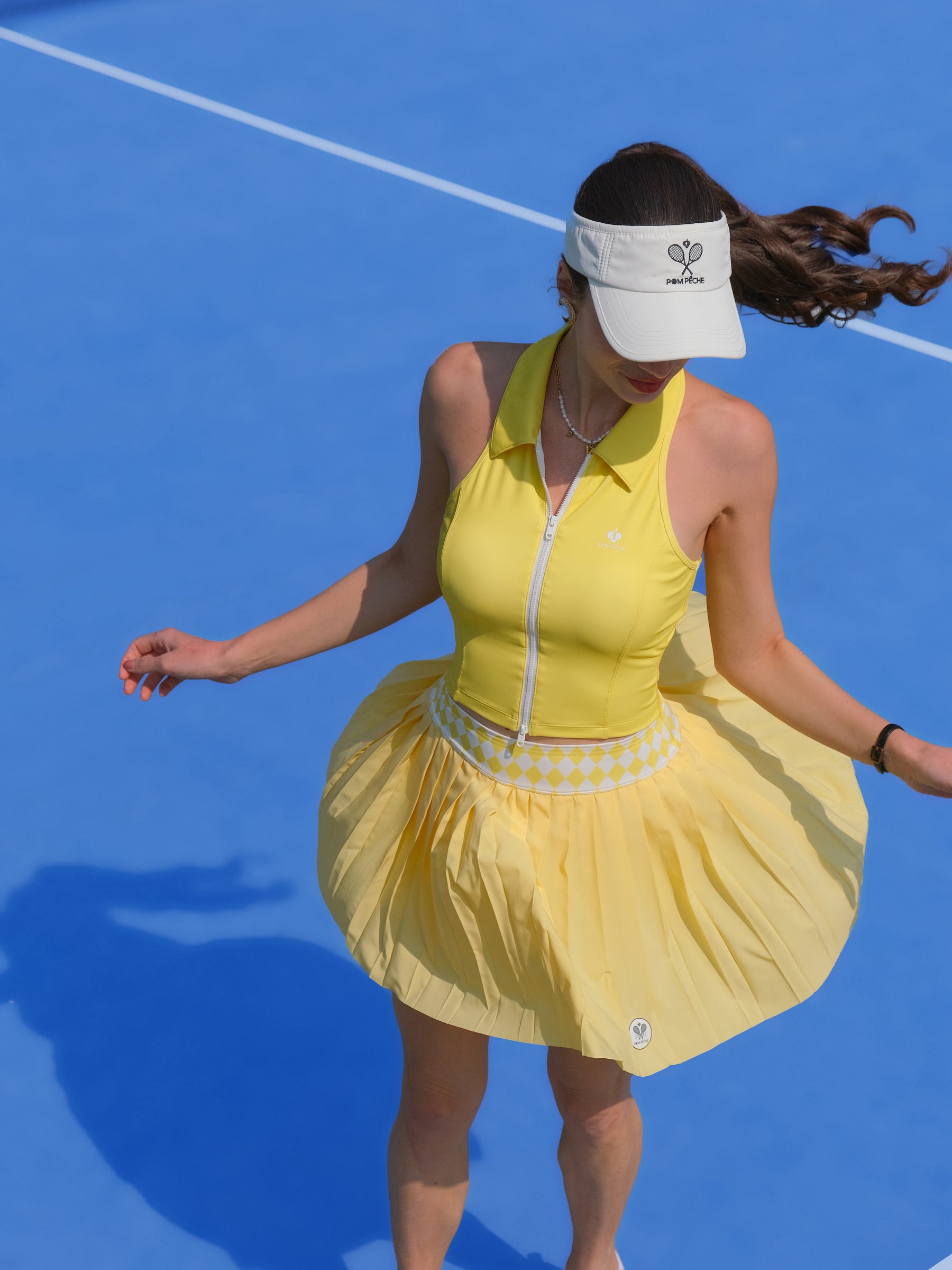 CANARY Yellow Pleated 2-in-1 Tennis Skirt
