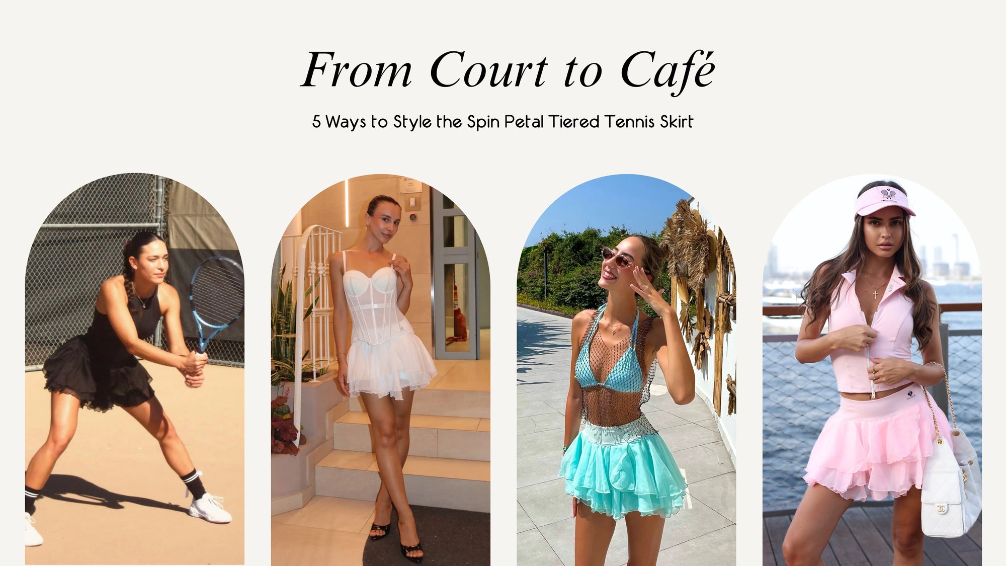 From Court to Café: 5 Ways to Style the Spin Petal Tiered Tennis Skirt