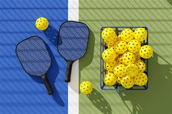 Pickleball equipement on the field