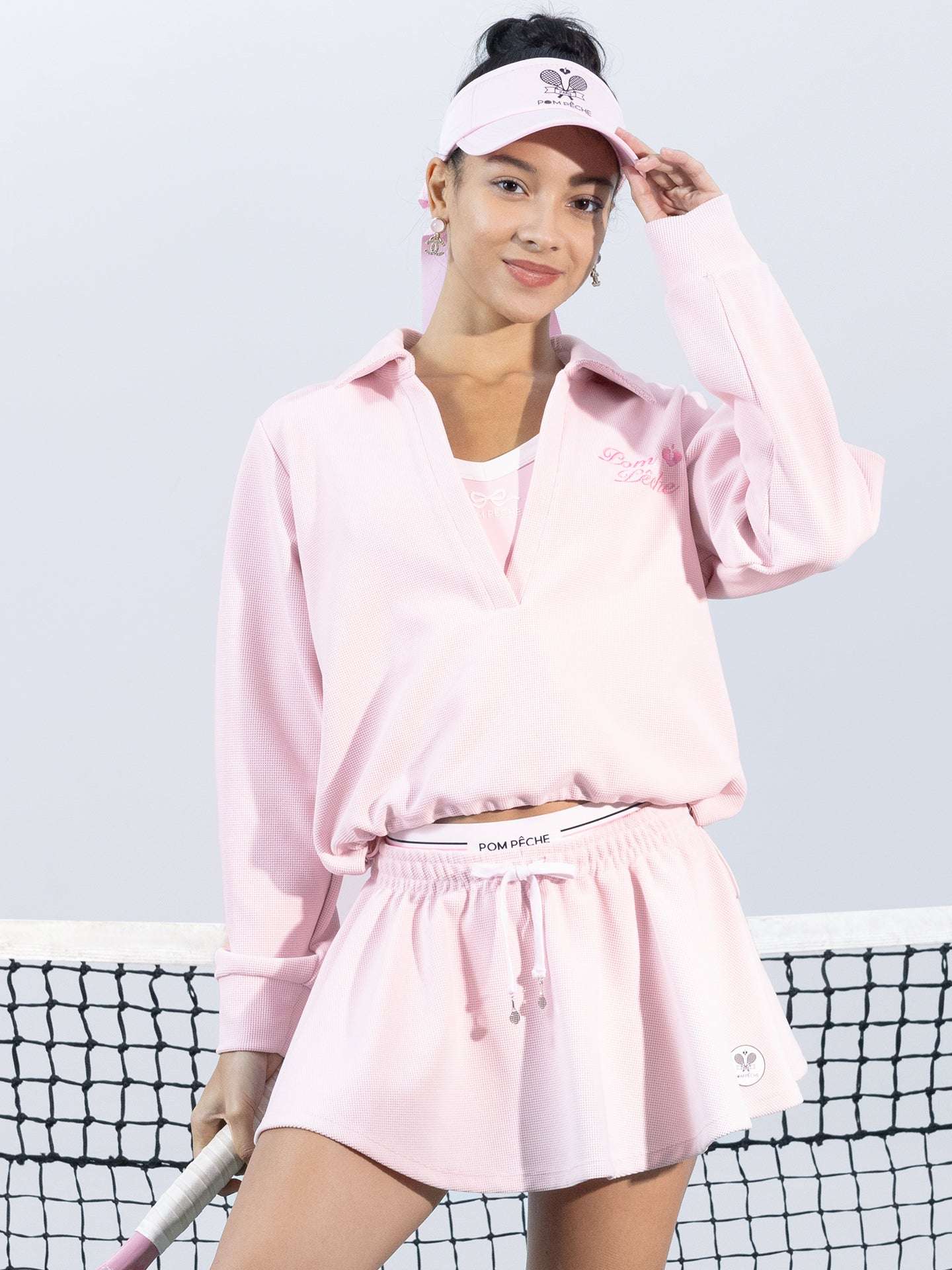 ELIZA Chic Tennis Sweatshirt - Cherry Blossom Pink