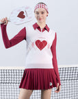 HELOISE Wool Sweater Vest - Heart Red