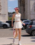 Poise™ Open-Back Polo Tennis Top – White