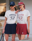 Campus Tee  - White & Navy