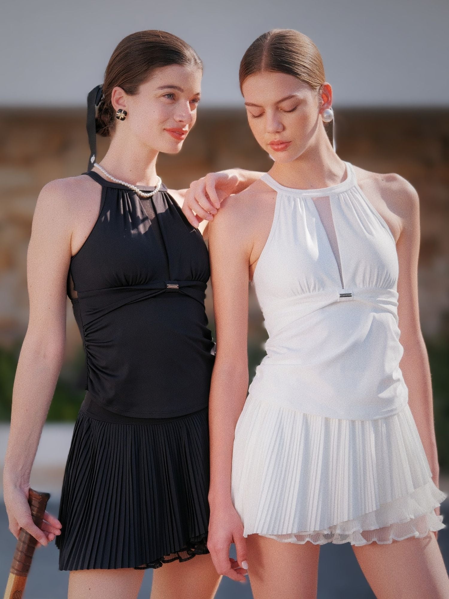 Mesh Halter Tank - White