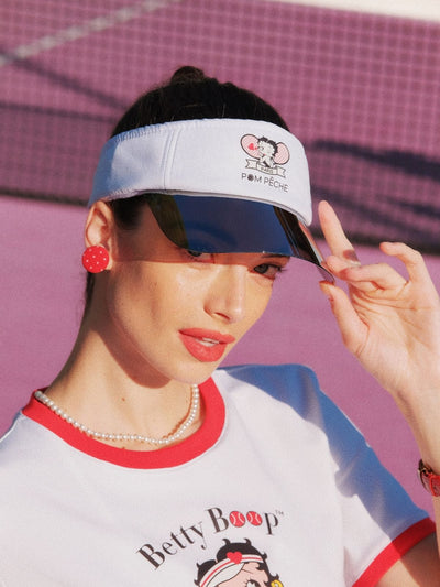 Betty Boop Tennis Visor - White