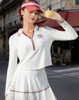 Betty Boop™ Half-Zip Tennis Polo - White