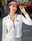 Betty Boop™ Half-Zip Tennis Polo - White