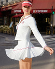 Betty Boop™ Half-Zip Tennis Polo - White