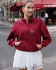 Poise™ Half-Zip Top Performance Sweatshirt-Red
