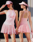 Mesh Halter Tank - Pink