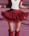 Betty Boop Cake Skirt - Paris Red