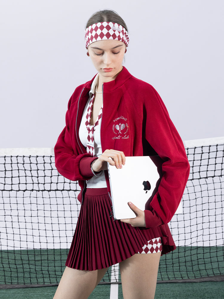 URIELLE Fleece Zip Jacket - Ankara Red