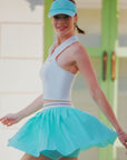 CELY 2-in-1 Pleated Tennis Skirt - Mint Green