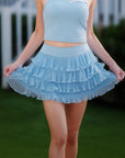 Ruffle Cake Skirt - Blue