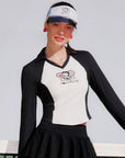 Betty Boop Long Sleeve Top - White & Paris Black