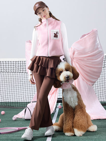 DEBORAH Fleece Vest - Cherry Blossom Pink