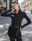 Poise™ Shrink Long Sleve Top - Black