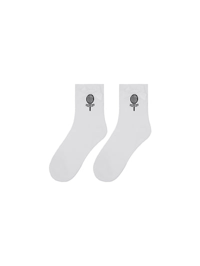 Bow Detail Tennis Crew Socks - Assorted Colors