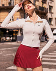 Poise™ Elite Essentials UV Sun Protection Long-Sleeve Athletic Jacket-White