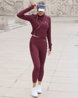 SCULPTING RIB™ Skirted Tennis Leggings - Red
