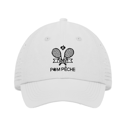 White Soft Bow Tennis Cap