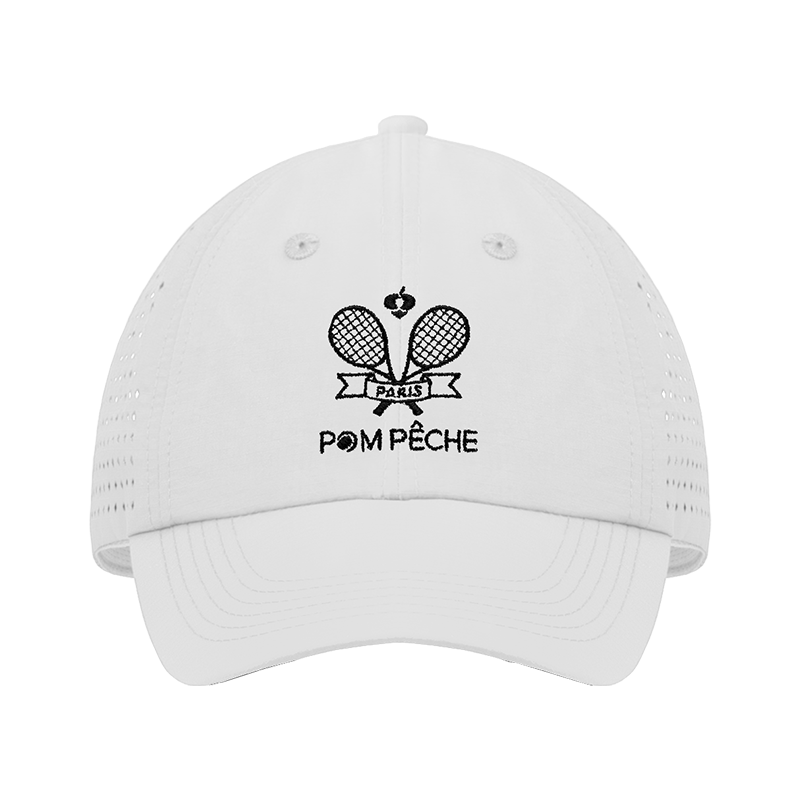 White Soft Bow Tennis Cap