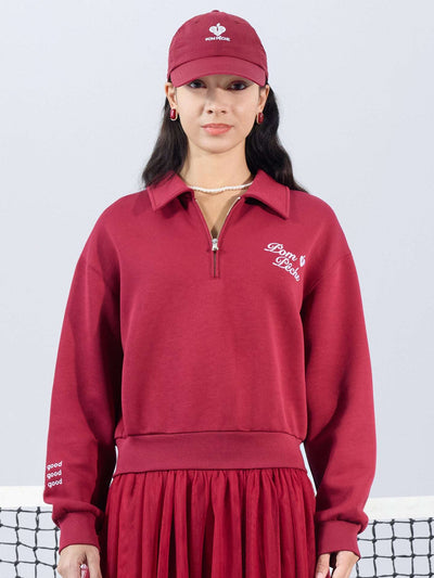 YARROW Polo Sweatshirt - Ankara Red