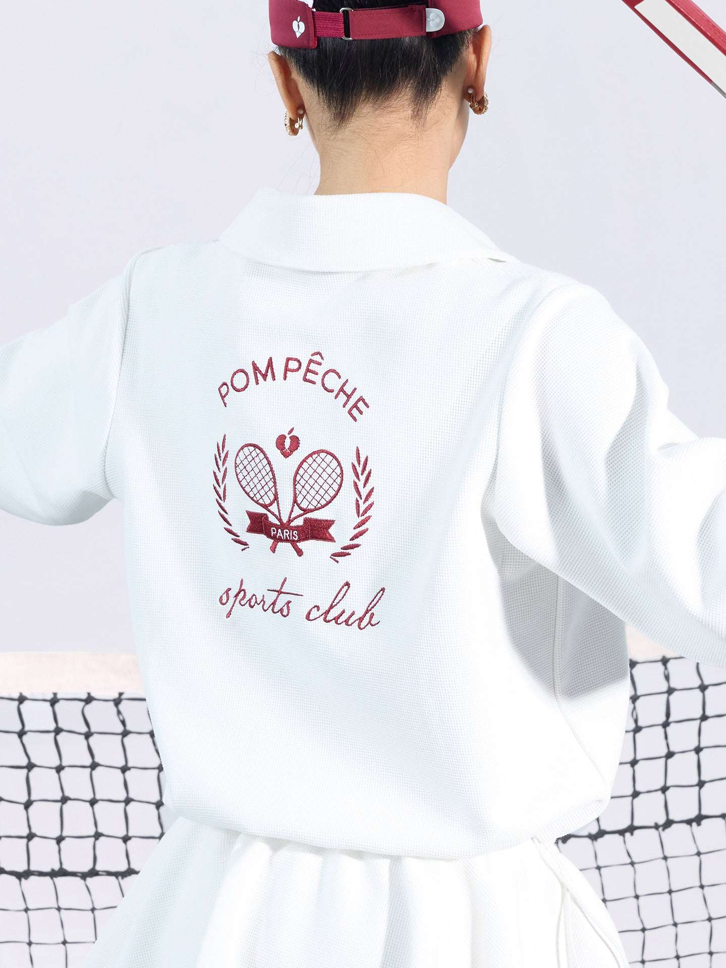 SYIVIA Chic Tennis Sweatshirt - Paris White