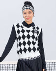 GRETCHED Wool Sweater Vest - Checkerboard
