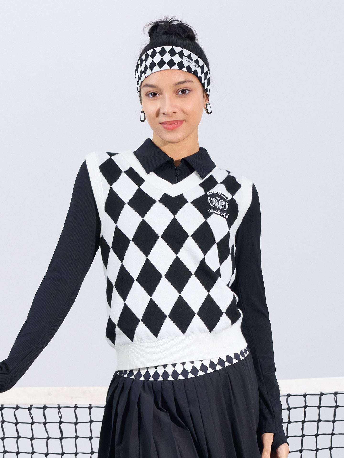 GRETCHED Wool Sweater Vest - Checkerboard
