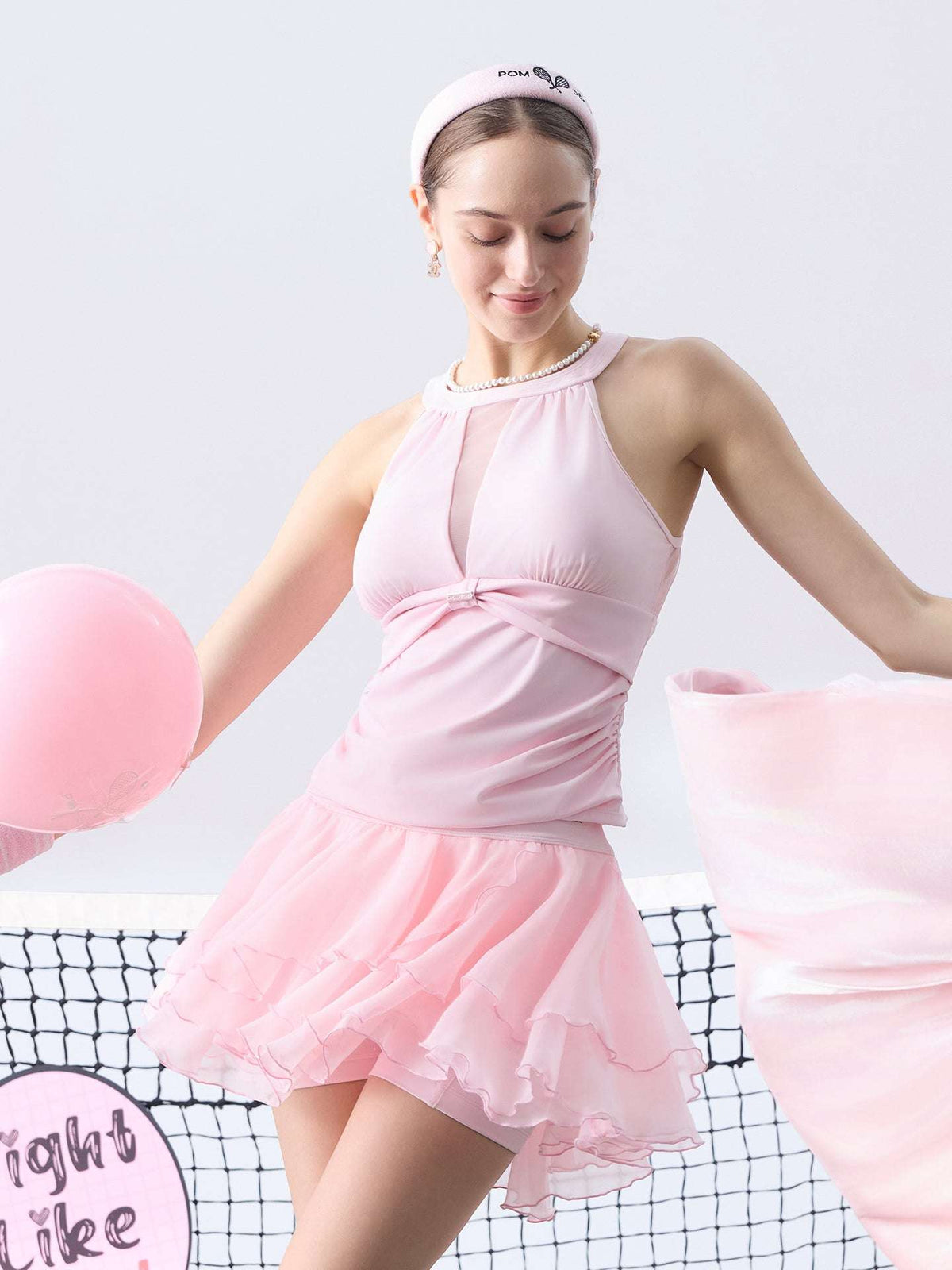 AMELIA Halter Tank Top - Cherry Blossom Pink