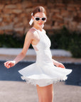 Mesh Halter Tank - White
