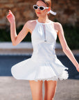 Mesh Halter Tank - White