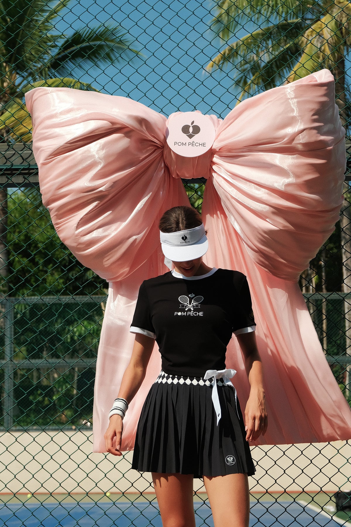 CARLOTA Bow Black Tee T-shirt