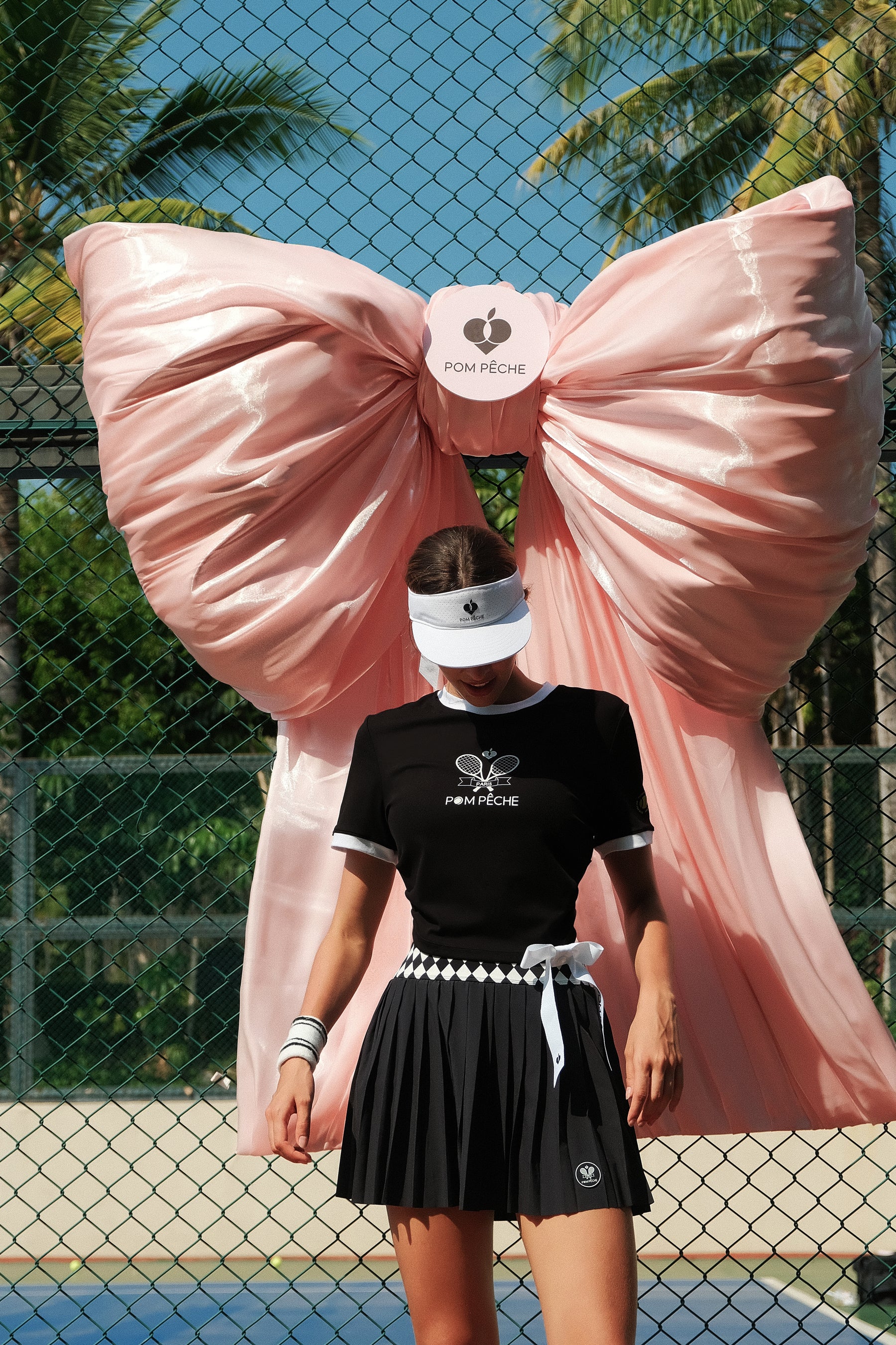 CARLOTA Bow Black Tee T-shirt