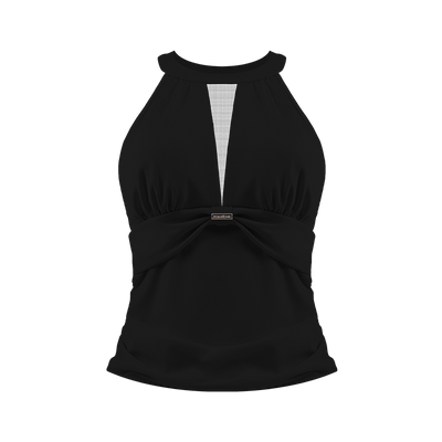 Mesh Halter Tank - Black