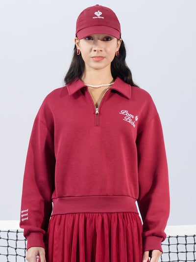 YARROW Polo Sweatshirt - Ankara Red