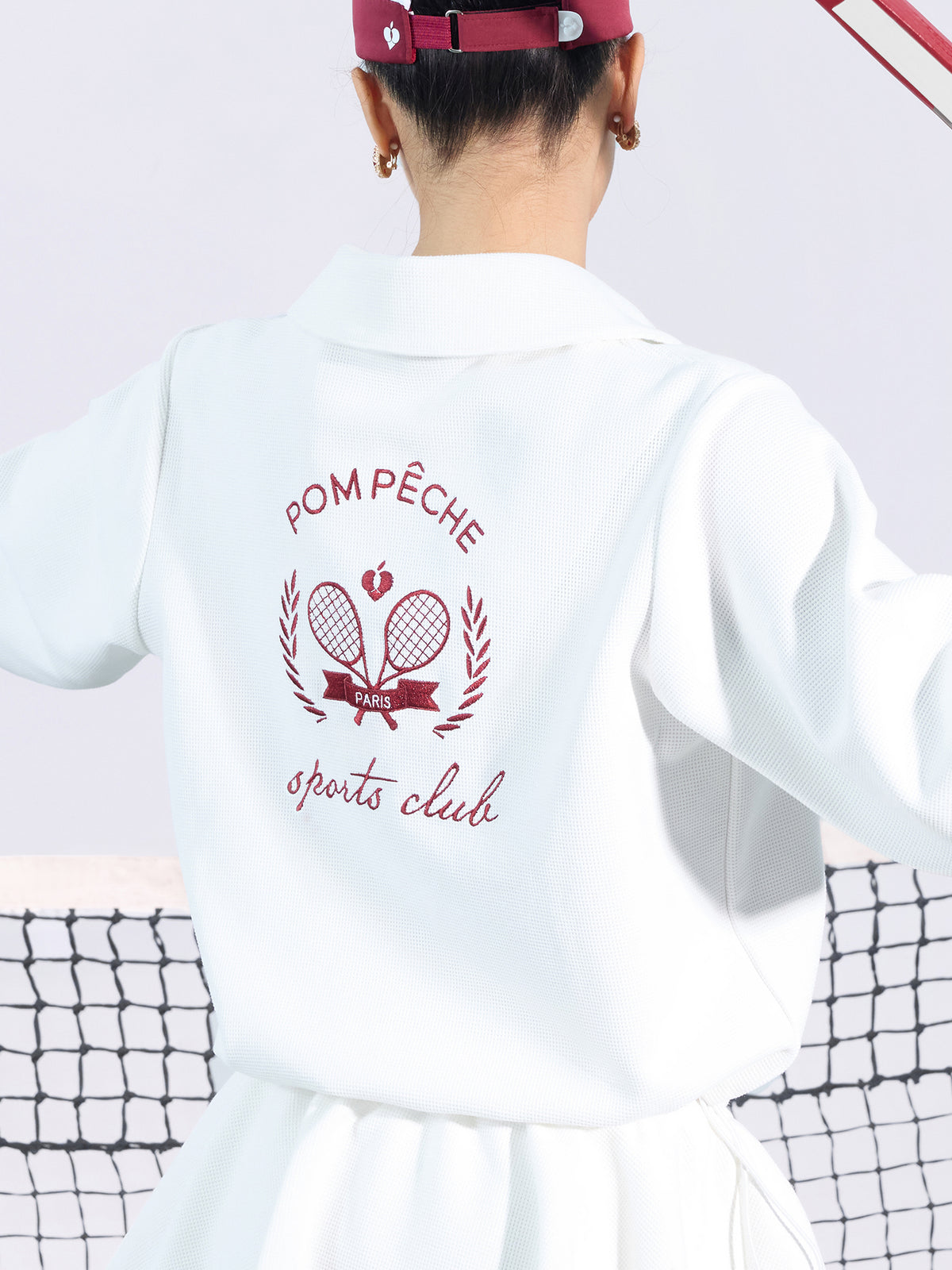 SYIVIA Chic Tennis Hoodie - Paris White