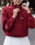 Poise™ Half-Zip Top Performance Sweatshirt-Red