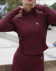 Poise™ Shrink Long Sleeve Top - Red